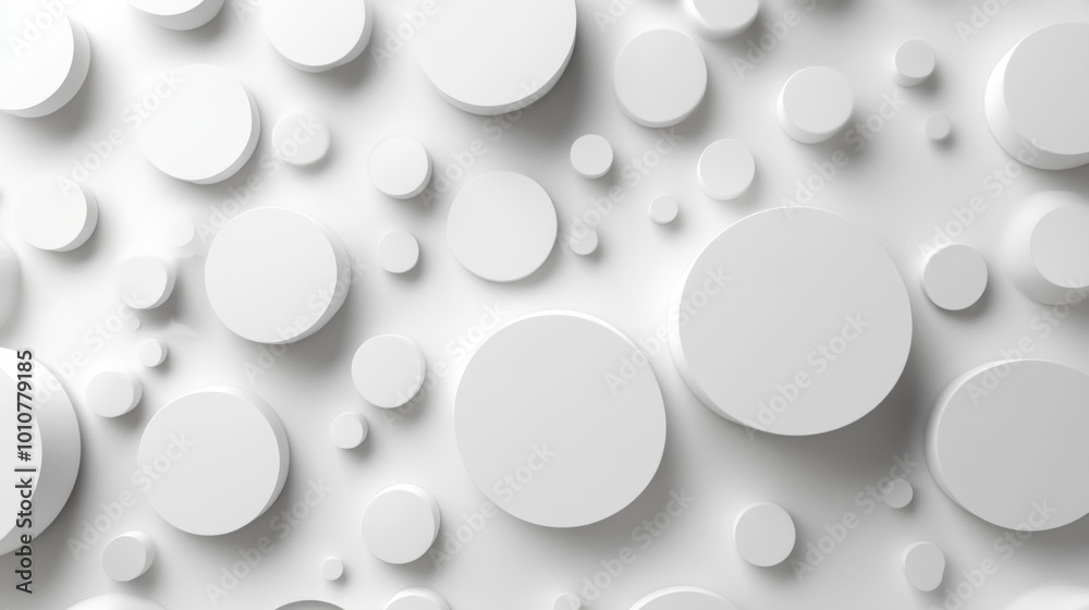 Abstract 3D White Circles Abstract 3D White Circles