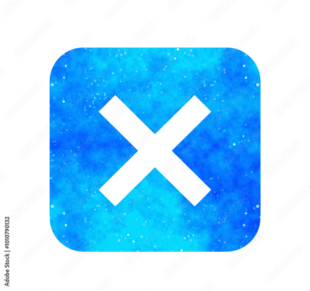 Obraz premium 青い星空｜バツマーク