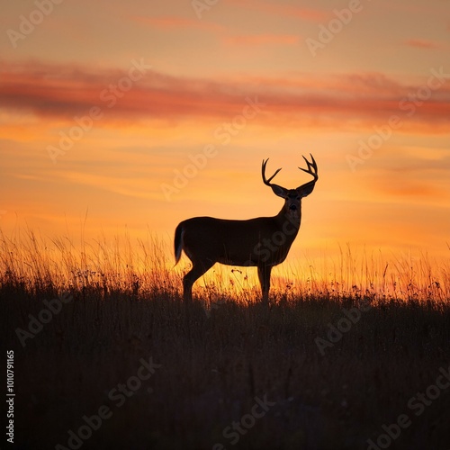 "Evening Grace: A Buck at Dusk" 