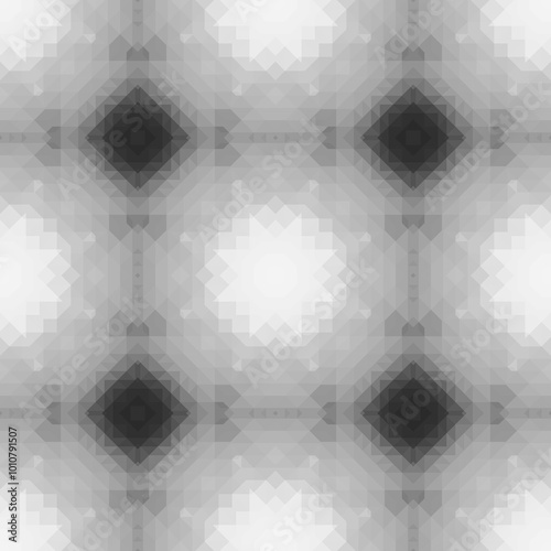 Abstract geometric black and white hipster fashion gradient pattern, fabric decor with polygonal form