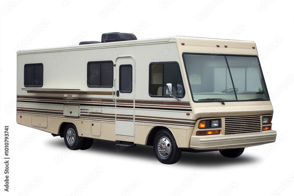 A motorhome isolated on a white background. A motorhome isolated on a white background.