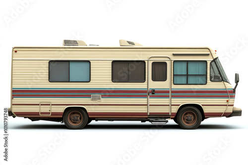 A motorhome isolated on a white background.