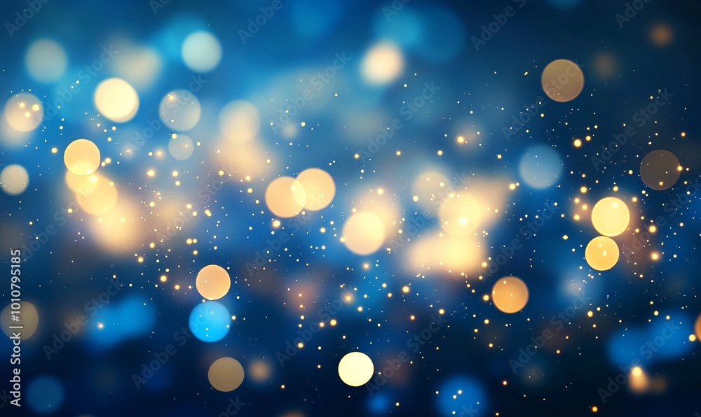 A blurry image of a starry night sky with a blue background A blurry image of a starry night sky with a blue background