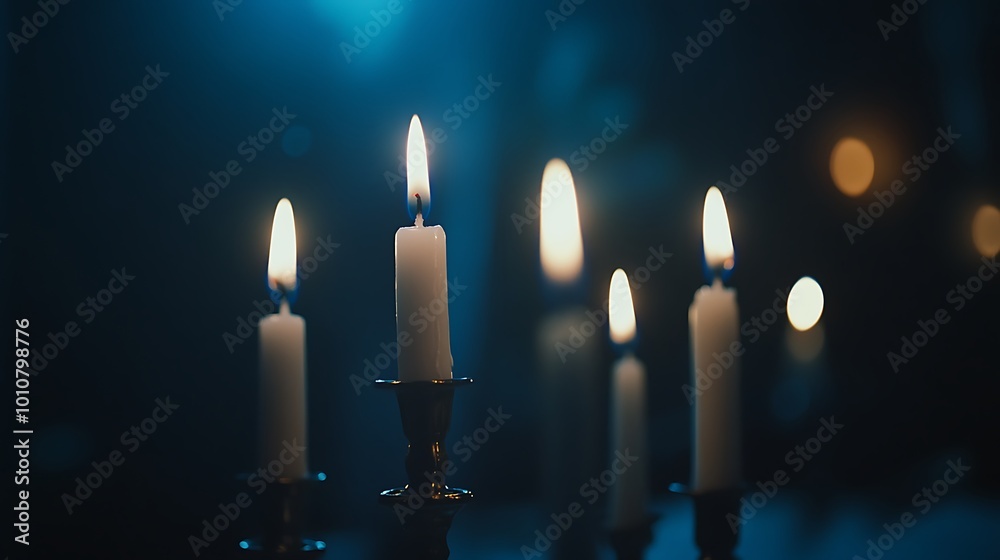 Photo of the Pillar of Light during Hanukkah Photo of the Pillar of Light during Hanukkah