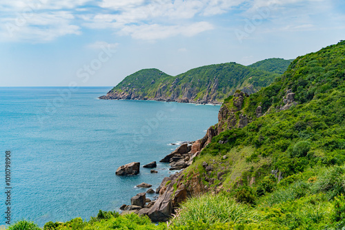 A picturesque sea bay.The South China Sea is the easternmost part of central Vietnam. Phu Yen Province.