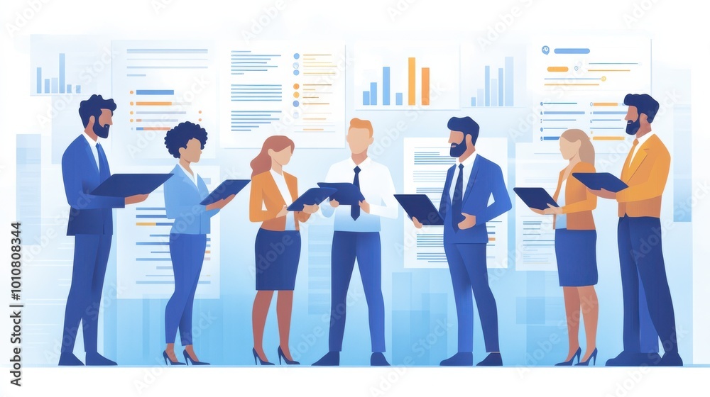 Business Meeting Illustration Business Meeting Illustration