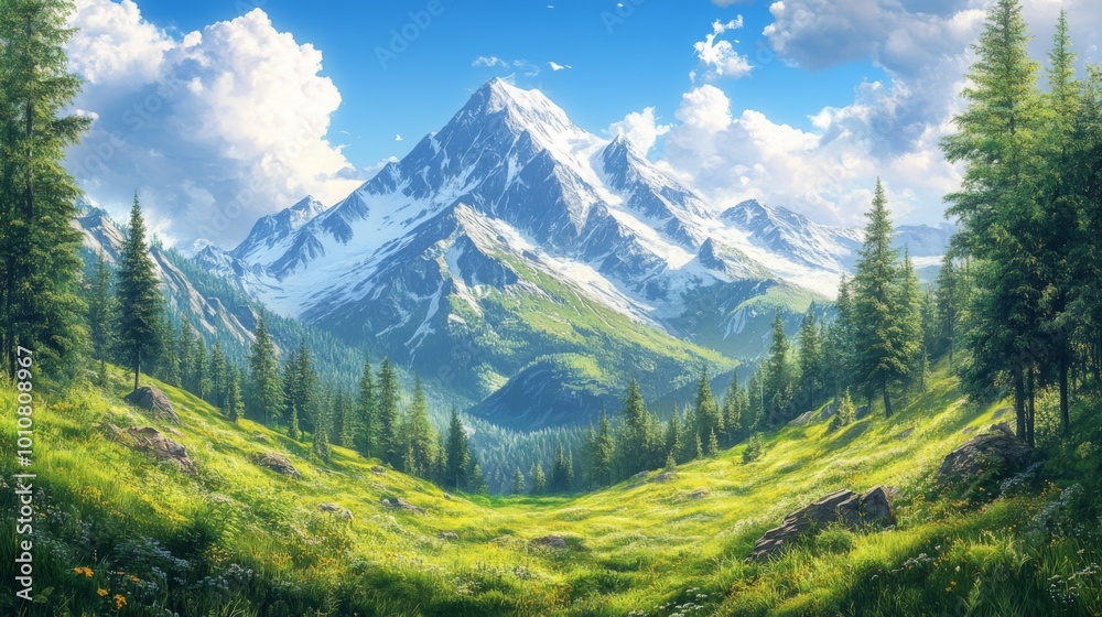 Fototapeta premium Majestic Mountain Landscape