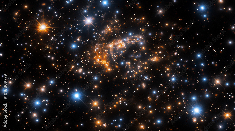 The cosmos filled with countless stars
