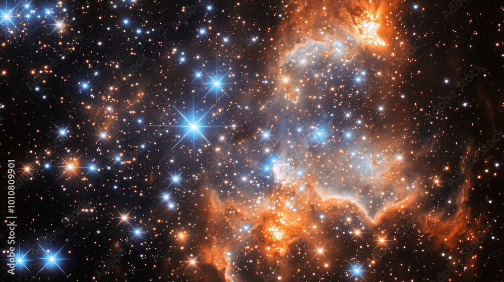 Fototapeta premium The cosmos filled with countless stars 