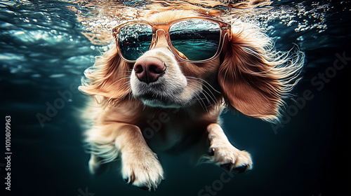A golden retriever puppy pl...