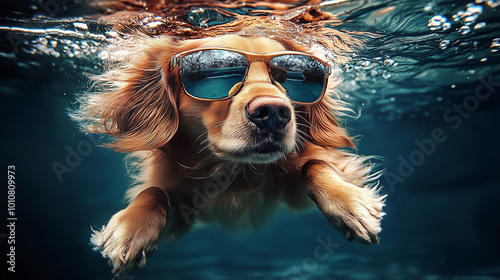 A golden retriever puppy pl...