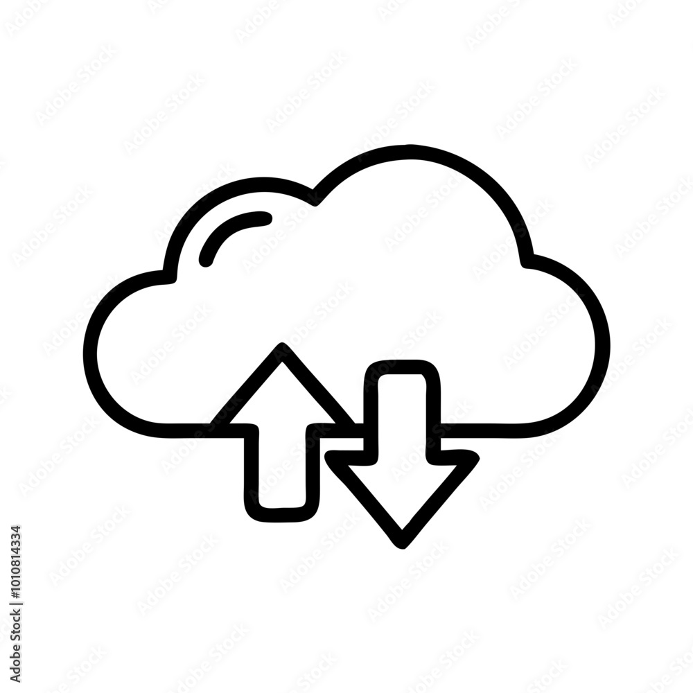 Cloud storage icon with folders, representing online storage services Cloud storage icon with folders, representing online storage services