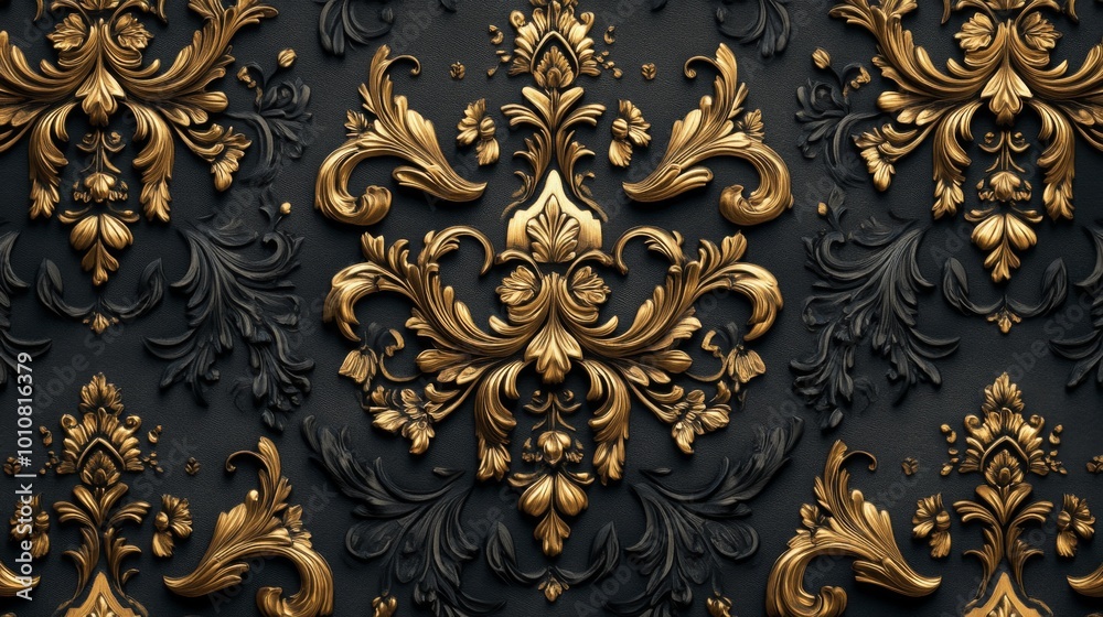 Luxurious Baroque Pattern Wallpaper Luxurious Baroque Pattern Wallpaper