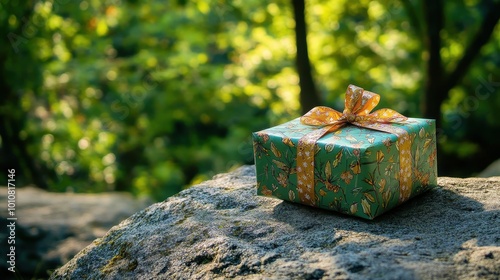 Mysterious Gift Box in Nature's Embrace