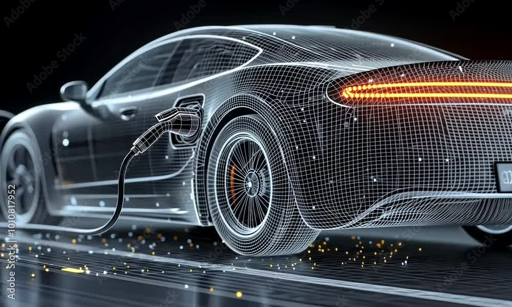 electric car charging battery on background electric car charging battery on background