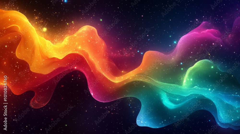 Obraz premium Cosmic Color Wave