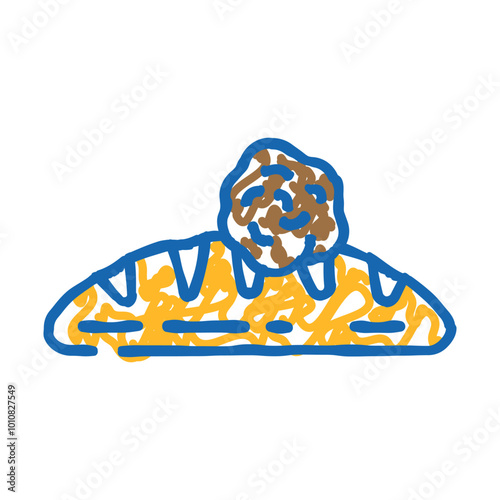 gluten allergen free product food doodle icon sketch vector. gluten allergen free product food sign. isolated symbol illustration