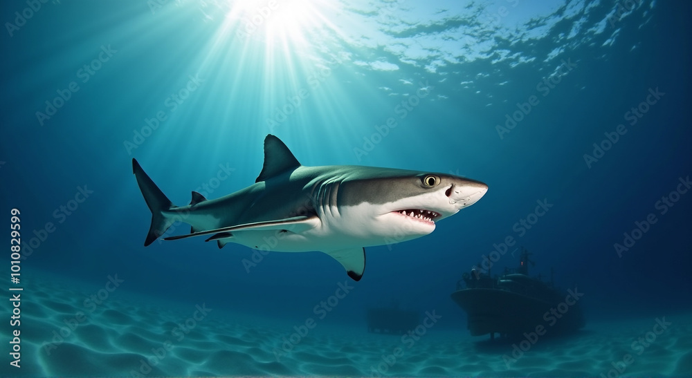 shark in the sea shark in the sea