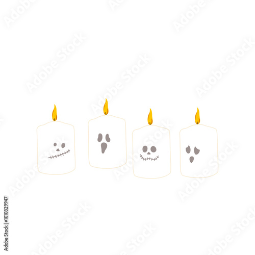 Halloween ghost candles