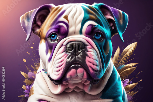 bunte Bulldogge