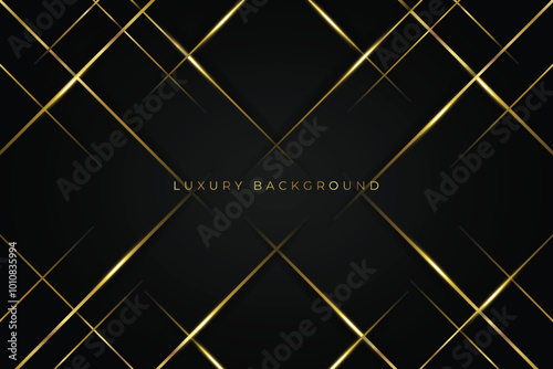 Modern luxury background vector overlap layer on dark black space with abstract style for design. stock illustration