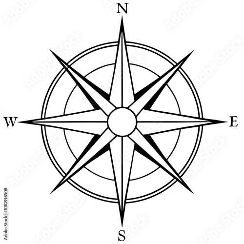 compass rose vector