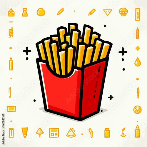 french fries illustration