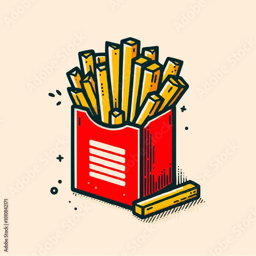 french fries illustration