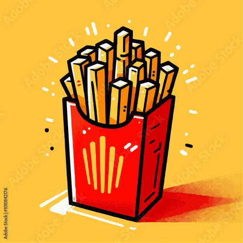 french fries illustration