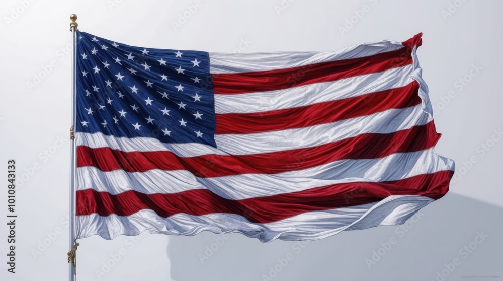 Fototapeta premium american flag on the wind