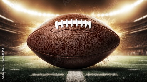 american football on grass