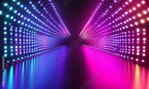 Neon background concept. Disco neon light background.
