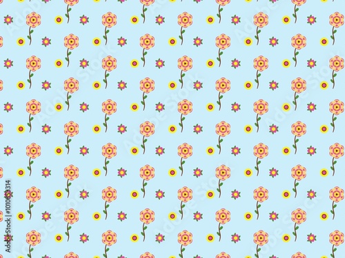 Obraz na płótnie Seamless abstract flower art on pattern for background and backdrop. w salonie