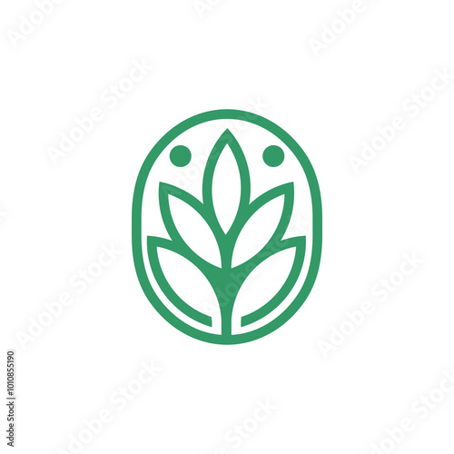 wheat grain icon vector logo design