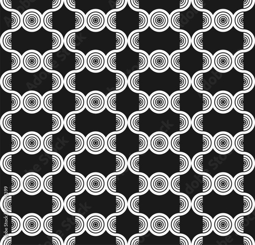 Beautiful flowing semicircular vector patterns for backgrounds and textile wallpapers. This exquisite design adds depth and enhances vibrancy to spaces creating soft movement. Ideal for icon sheets.