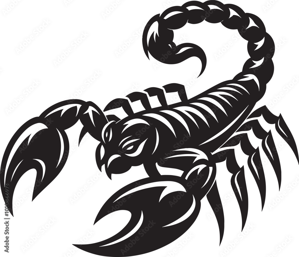Scorpion insect Silhouette isolated on a white background Minimalist Scorpion vector shape Scorpion insect Silhouette isolated on a white background Minimalist Scorpion vector shape