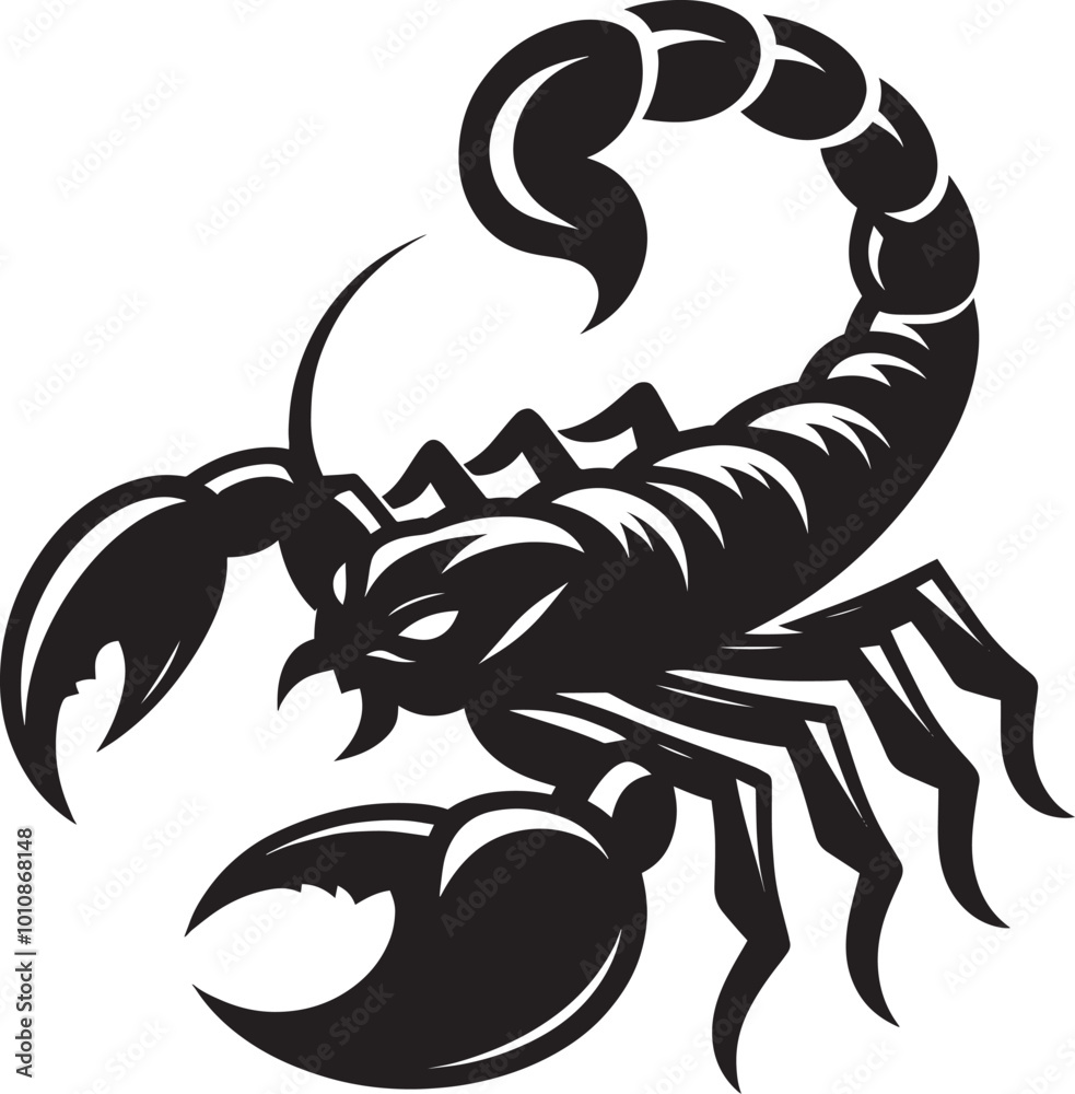 Scorpion insect Silhouette isolated on a white background Minimalist Scorpion vector shape Scorpion insect Silhouette isolated on a white background Minimalist Scorpion vector shape