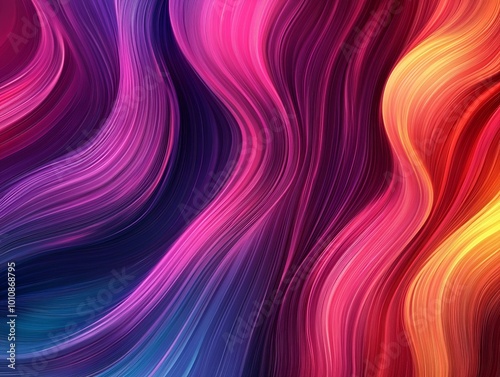 Vibrant Gradient Flow of Colors Abstract Design - Seamless Transition from Warm Orange to Cool Blue.