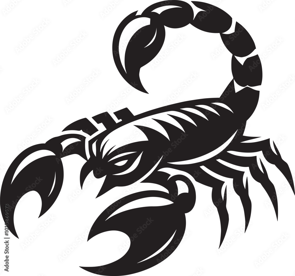 Scorpion insect Silhouette isolated on a white background Minimalist Scorpion vector shape Scorpion insect Silhouette isolated on a white background Minimalist Scorpion vector shape