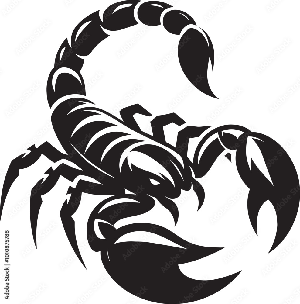 Scorpion insect Silhouette isolated on a white background Minimalist Scorpion vector shape Scorpion insect Silhouette isolated on a white background Minimalist Scorpion vector shape