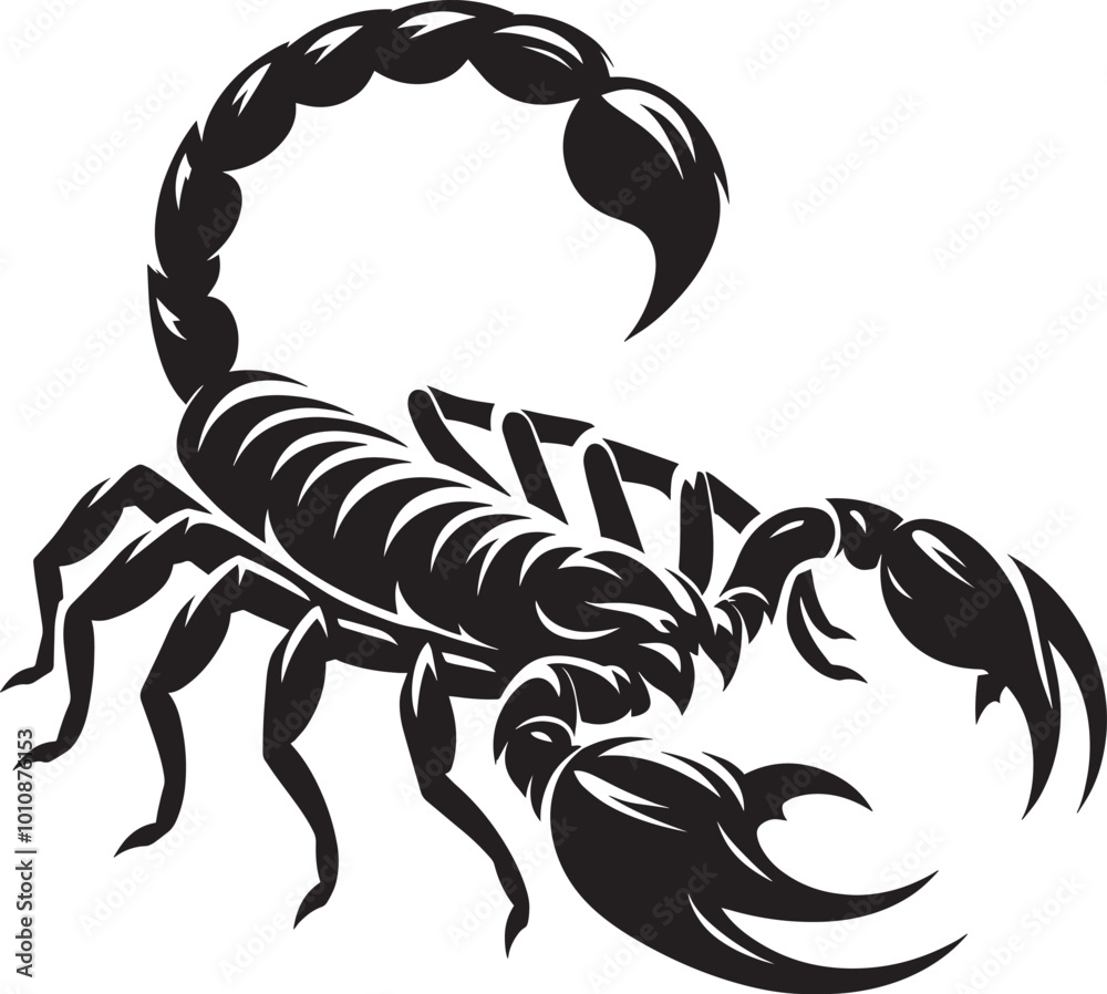 Scorpion insect Silhouette isolated on a white background Minimalist Scorpion vector shape Scorpion insect Silhouette isolated on a white background Minimalist Scorpion vector shape