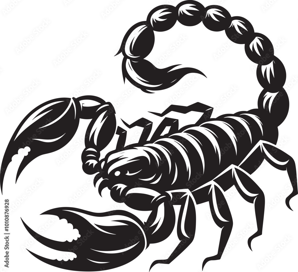 Scorpion insect Silhouette isolated on a white background Minimalist Scorpion vector shape Scorpion insect Silhouette isolated on a white background Minimalist Scorpion vector shape