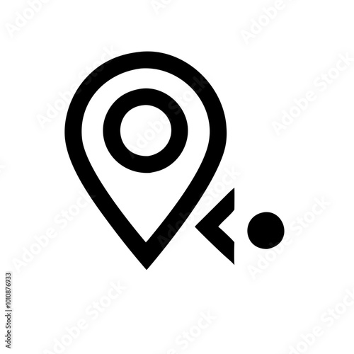 Geolocation icon representing location services and mapping features in website and app interfaces