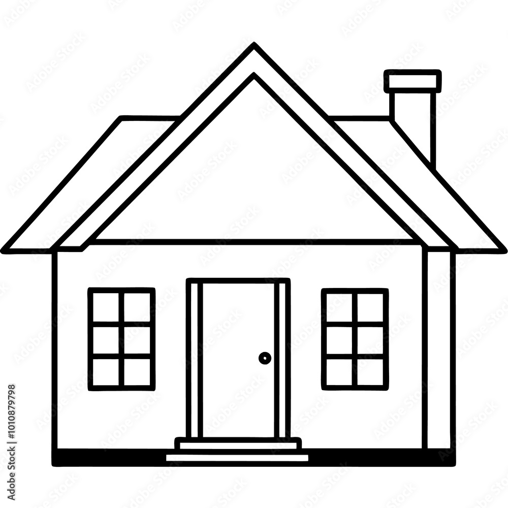 little house background outline coloring book page line art drawing little house background outline coloring book page line art drawing