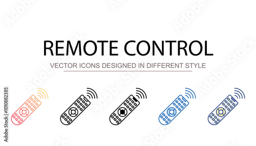 Remote Control icon design with white background stock illustration