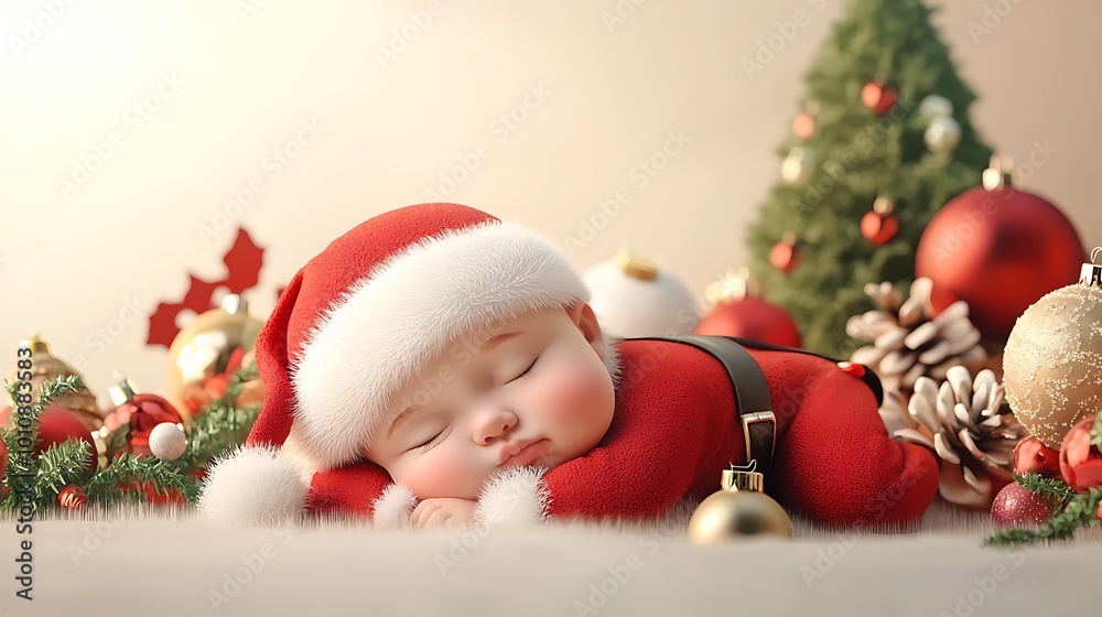 Sleeping Baby Santa Claus Christmas Ornament Decor Sleeping Baby Santa Claus Christmas Ornament Decor