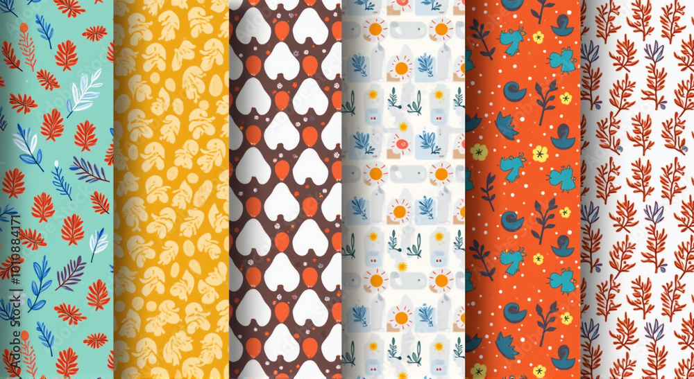 set of seamless patterns set of seamless patterns