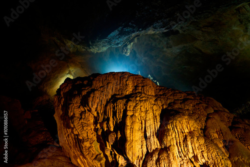 Stalactites in the Hwanseongul Cave near Samcheok-si, Korea                       photo