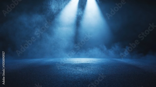 Blue Smoke Stage Light