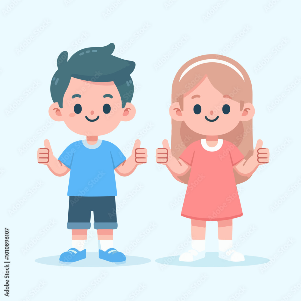 flat illustration of a person character raising a thumbs up flat illustration of a person character raising a thumbs up